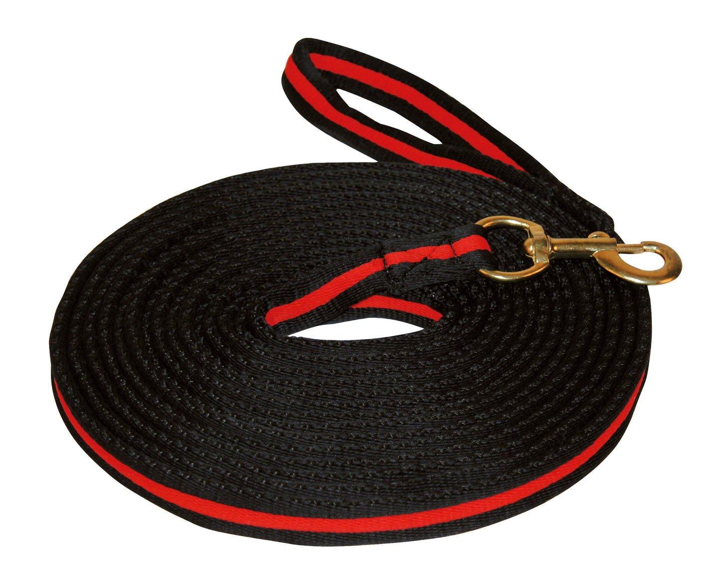 Longierleine Soft Lux Schwarz mit Verschluss – Extra Weicher Griff und Drehkarabiner
