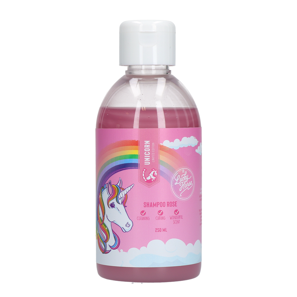 Lucky Horse Unicorn Shampoo Rose 250 ml – Sanfte Reinigung für Pferdehaare