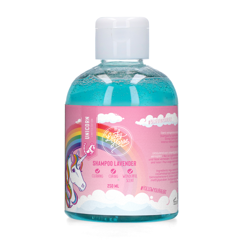 Lucky Horse Unicorn Shampoo Lavendel 250 ml – Sanfte Reinigung und Pflege für Pferdehaare