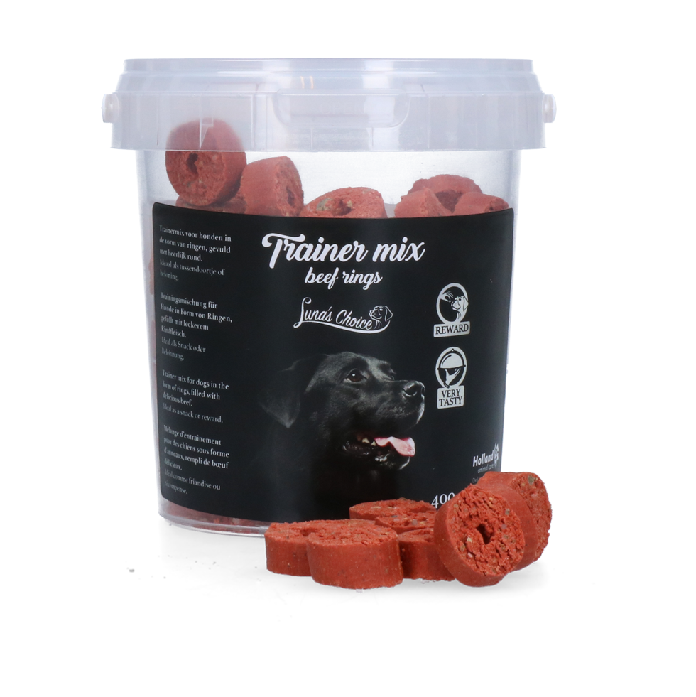 Luna's Choice Trainer Mix Rinderringen – Halbfeuchter Belohnungssnack für Hunde