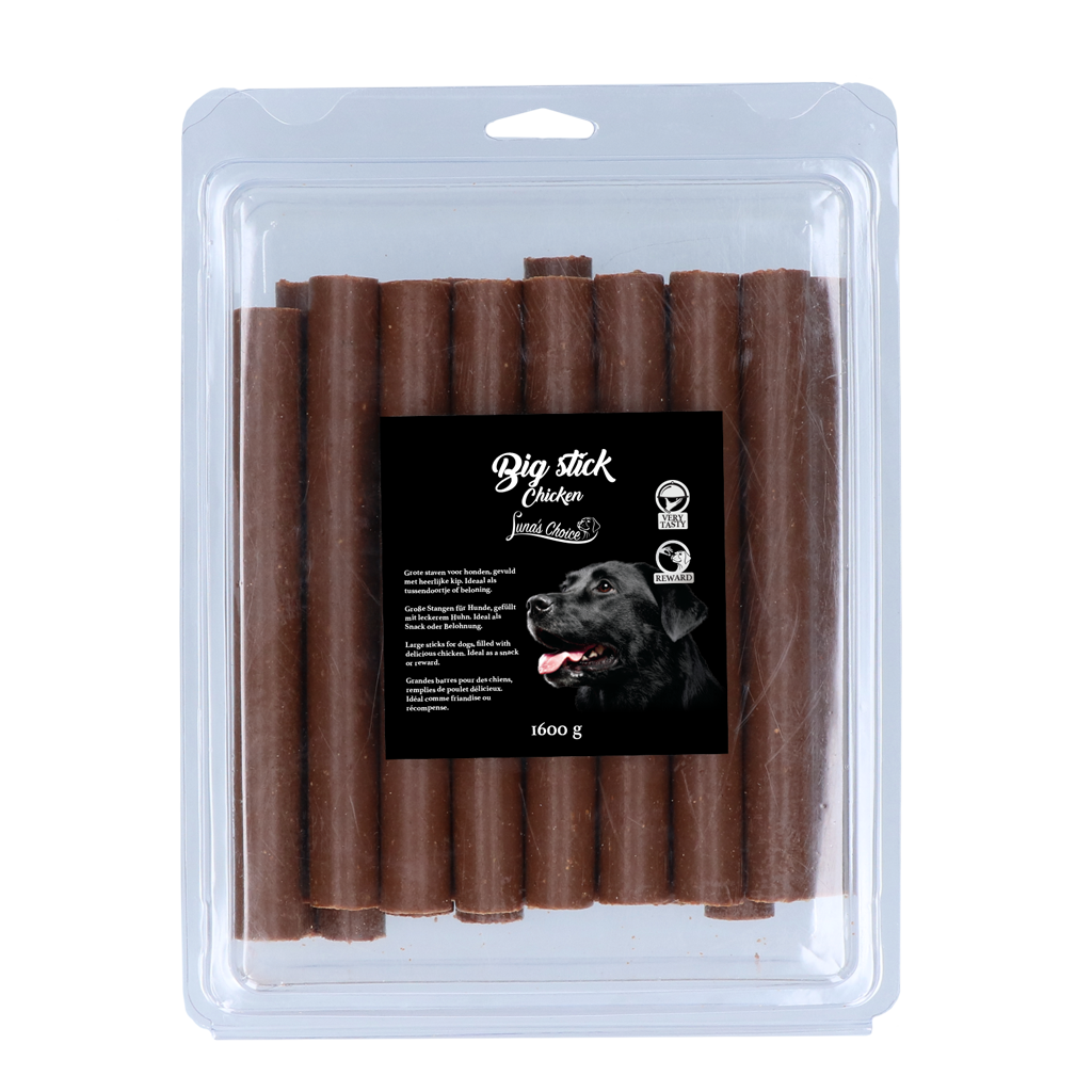 Luna's Choice Big Stick 1,6 Kg Hühnchen – Halbfeuchte Weiche Belohnung