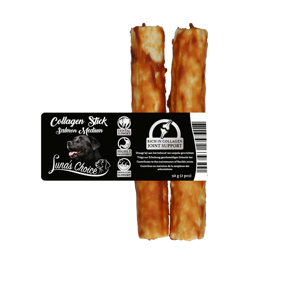 Luna's Choice Kollagen Kau-Sticks Lachs – Unterstützt Gelenke und Hautgesundheit
