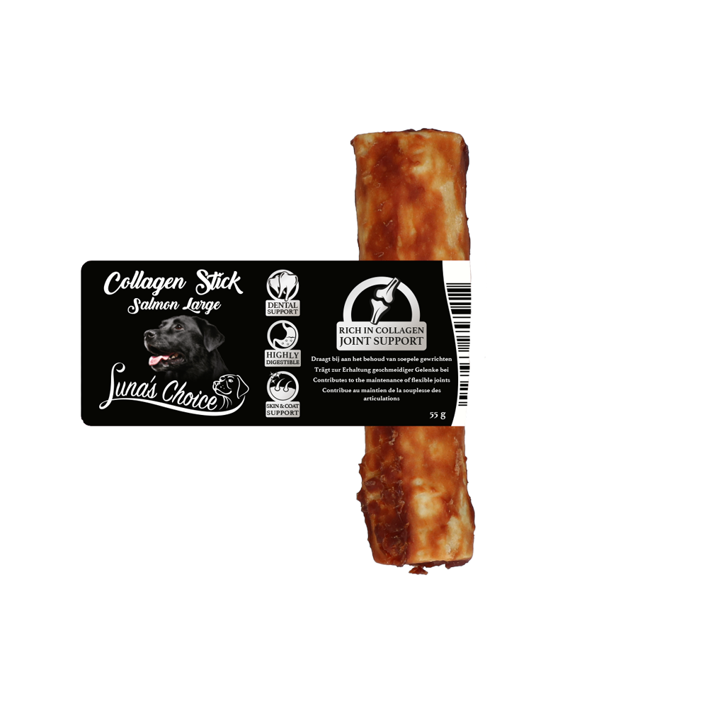 Luna's Choice Kollagen Kau-Sticks Lachs – Unterstützt Gelenke und Haut