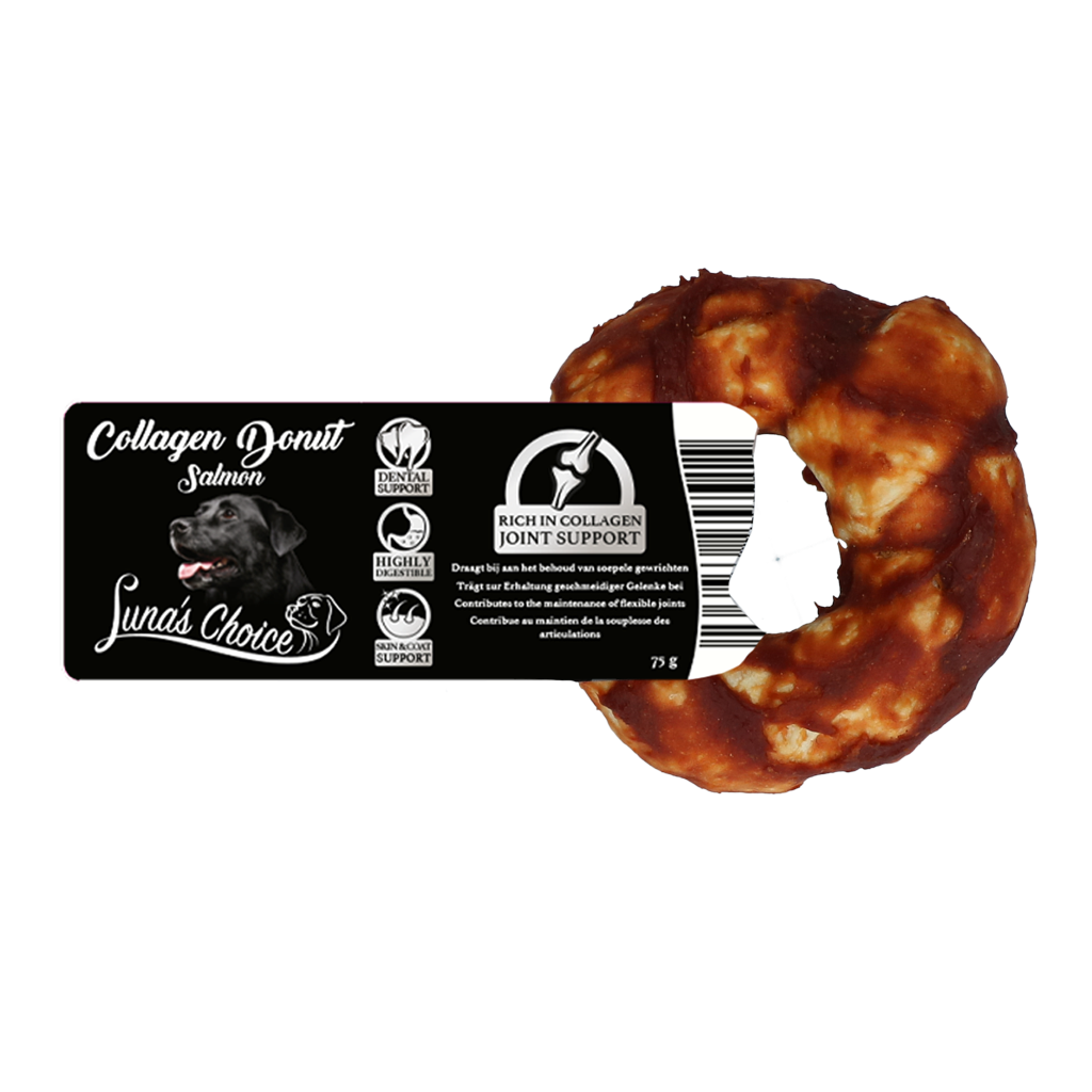 Luna's Choice Collagen Chews Donut Lachs – Reich an Kollagen für Gesunde Gelenke und Haut