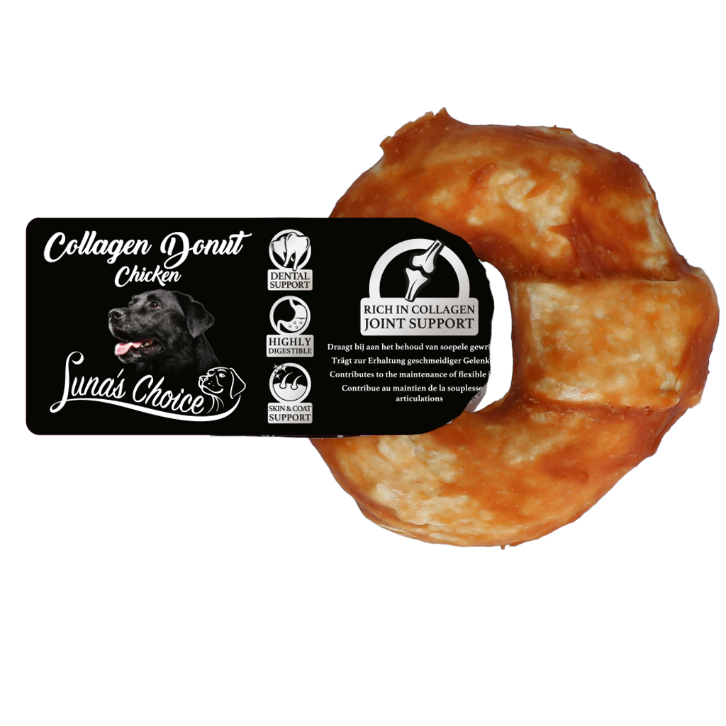 Luna's Choice Kollagen Chews Donut Huhn – Unterstützt Gelenke und Haut