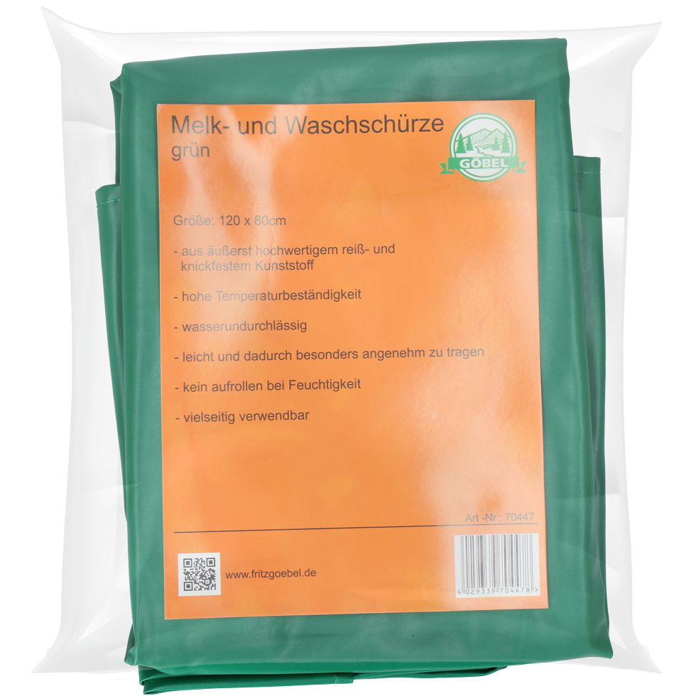 AgrarPro Milch- und Wasserschürze – Multifunktional und Wasserdicht 80 x 120 cm Grün