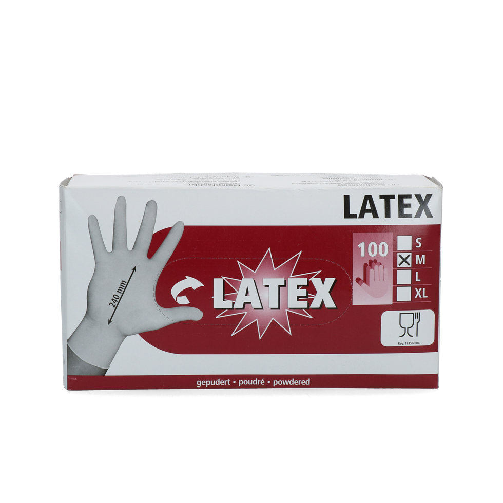 LatexPro Handschuh gepudert M (7-8) – Hohe Empfindlichkeit und Lebensmittelecht