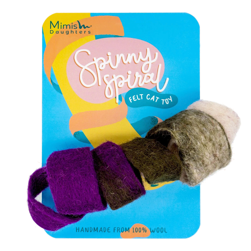 Mimis Daughters Spinny Spiral Lila – Fördert Den Natürlichen Jagdinstinkt Der Katze