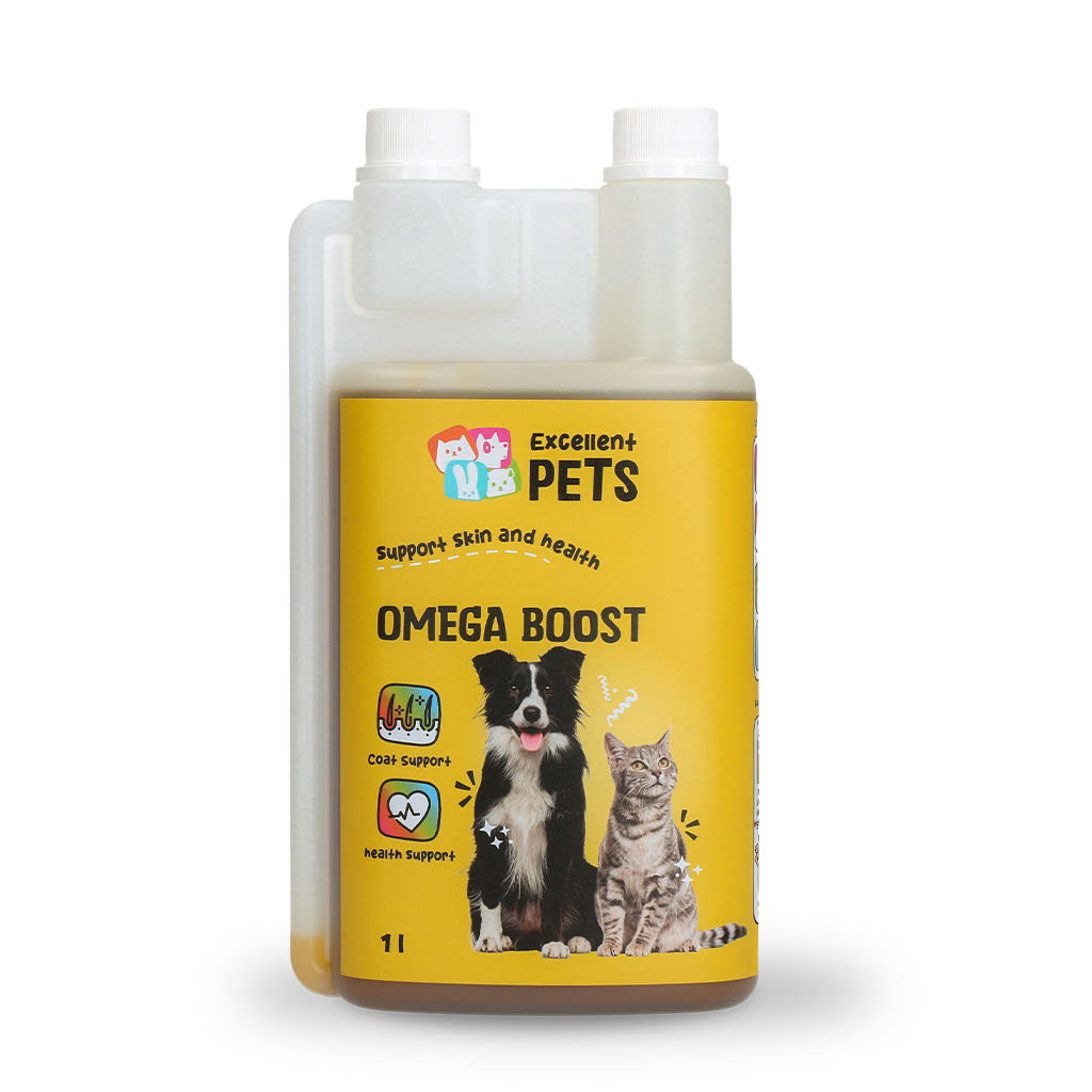 Excellent Pets Omega Boost 1 l – Essentielle Fettsäuren Für Glänzendes Fell