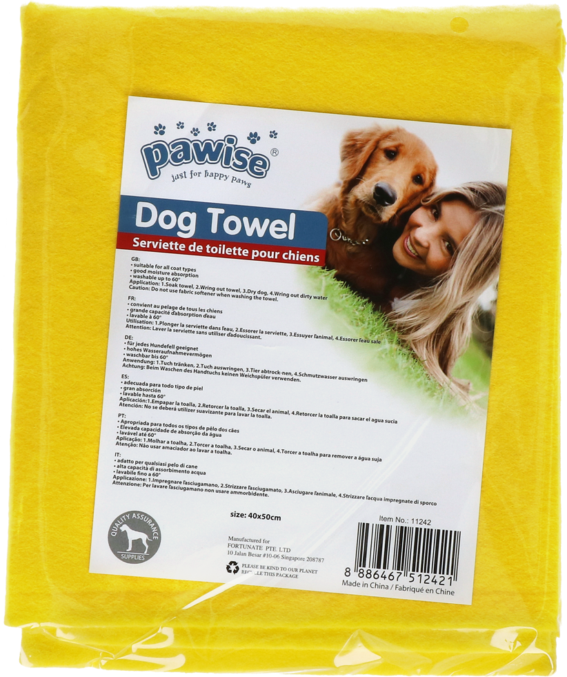Pawise Hundetuch – Saugfähige Microfaser für Nasses Fell und Pfoten