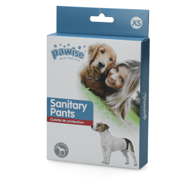 Pawise Sanitary Pants XS – Praktischer Hundeschutz mit Einstellbarem Gummiband