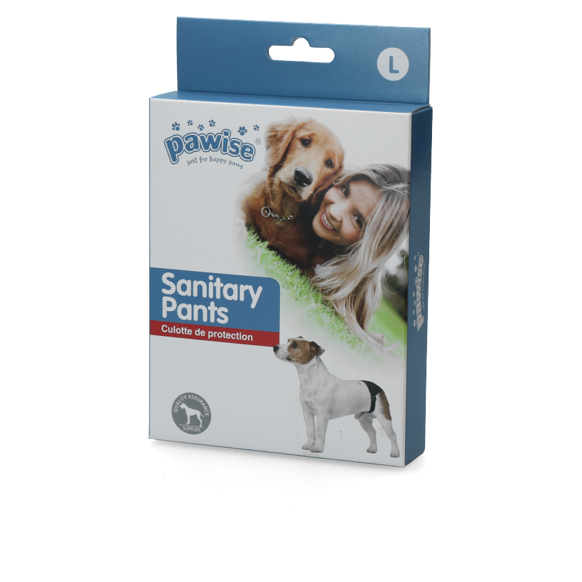 Pawise Sanitary Pants L – Einfach Einstellbares Gummiband für Perfekte Passform