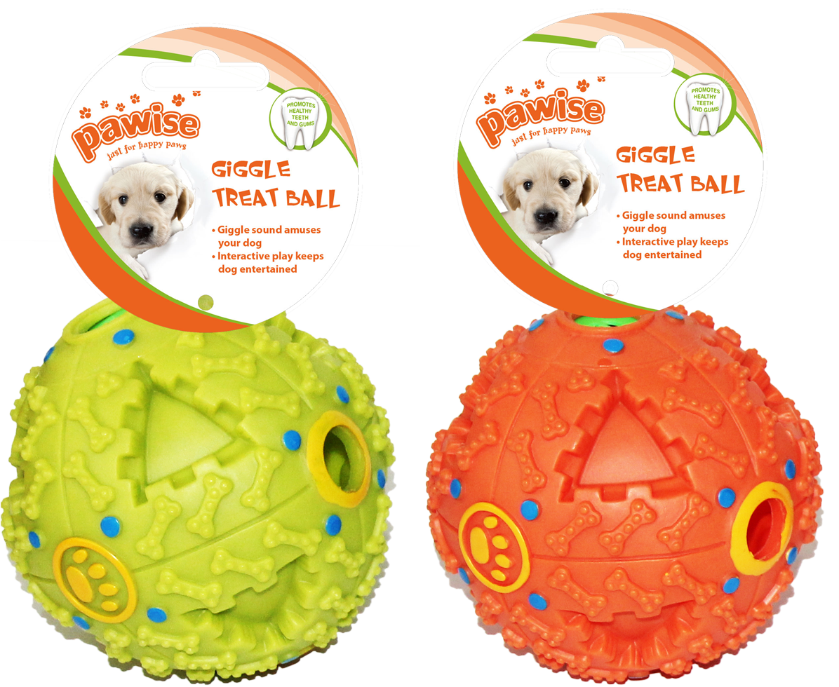 Pawise Giggle Treat Ball M – Einzigartiger Belohnungs- und Spielball für Hunde