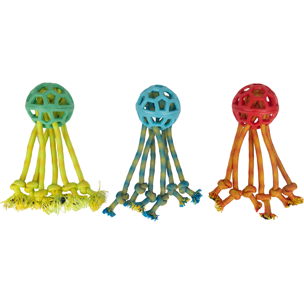 Pawise Play-N-Tug Rope Octopus – Vielseitiges Apportier- und Tauziehspielzeug