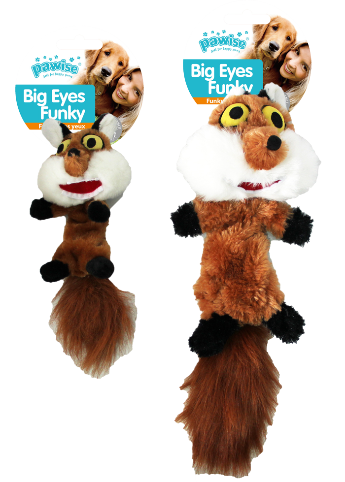 Pawise Big Eyes Funky Fuchs S – Super Weiches Plüschtier Mit Quietscher