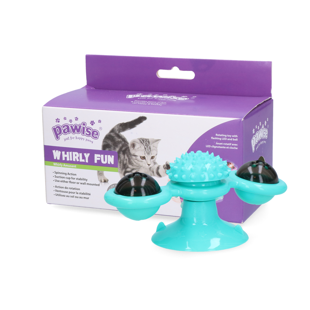 Pawise Twirly Whirly Katzenspielzeug – Stundenlanger Spielspaß mit LED Licht