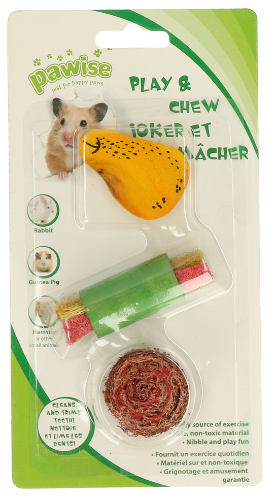 Pawise Holz-Luffa Spielzeug – Ideal Zum Zähnewetzen Für Kleine Nagetiere
