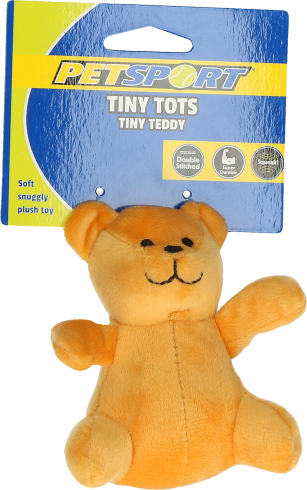 Petsport Tiny Tots Teddy Braun – Doppelt Genäht Mit Quietscher