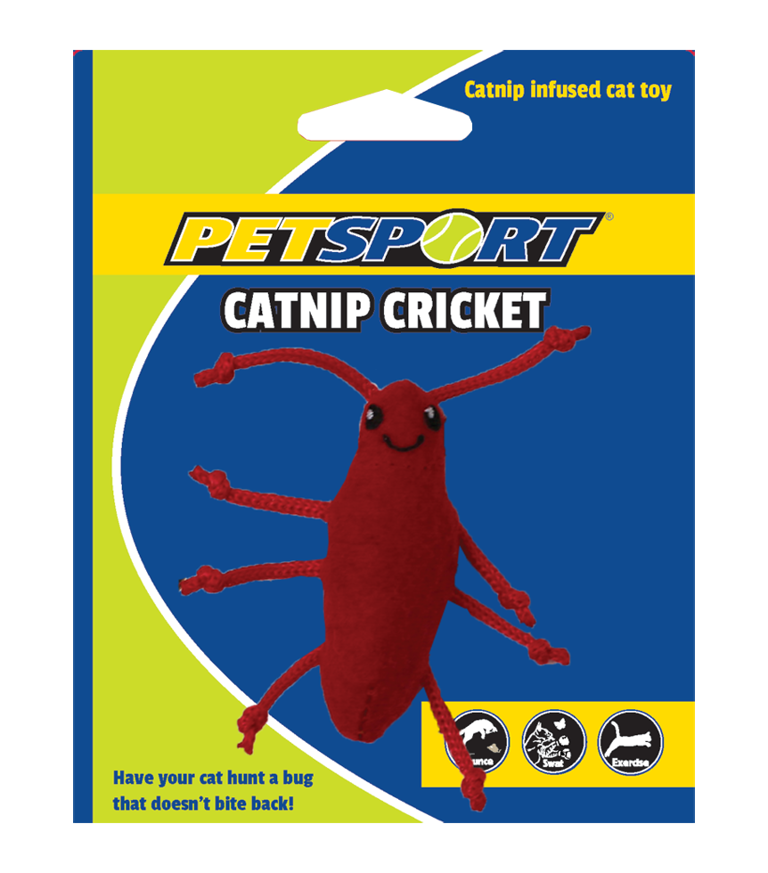 Petsport Catnip Cricket Rot – Spannendes Spielzeug Mit Katzenminze
