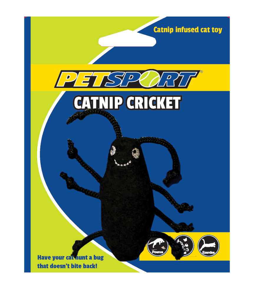 Petsport Catnip Cricket Schwarz – Spielerisches Katzenspielzeug Mit Catnip
