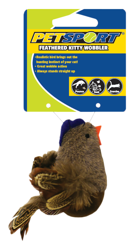 Petsport Feathered Kitty Wobbler – Einzigartiges Aufstellendes Design