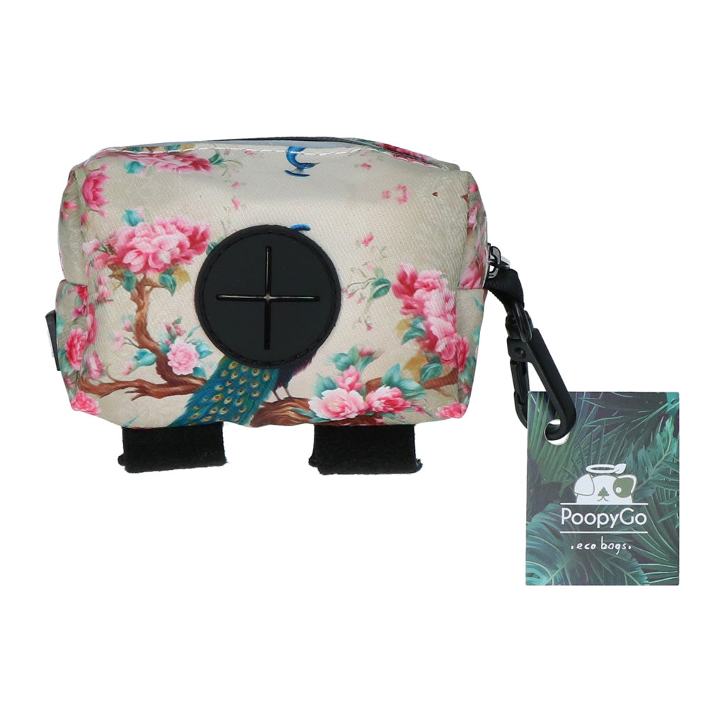 PoopyGo Eco Bag Pfau – Stilvoller Kotbeutelhalter Mit Reißverschluss
