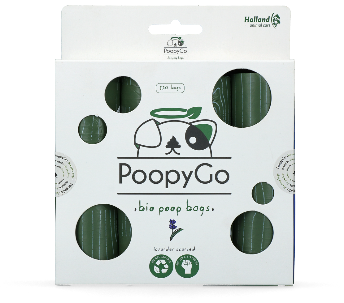 PoopyGo Eco Umweltfreundlich 120 St – Biologisch Abbaubar Mit Lavendelduft