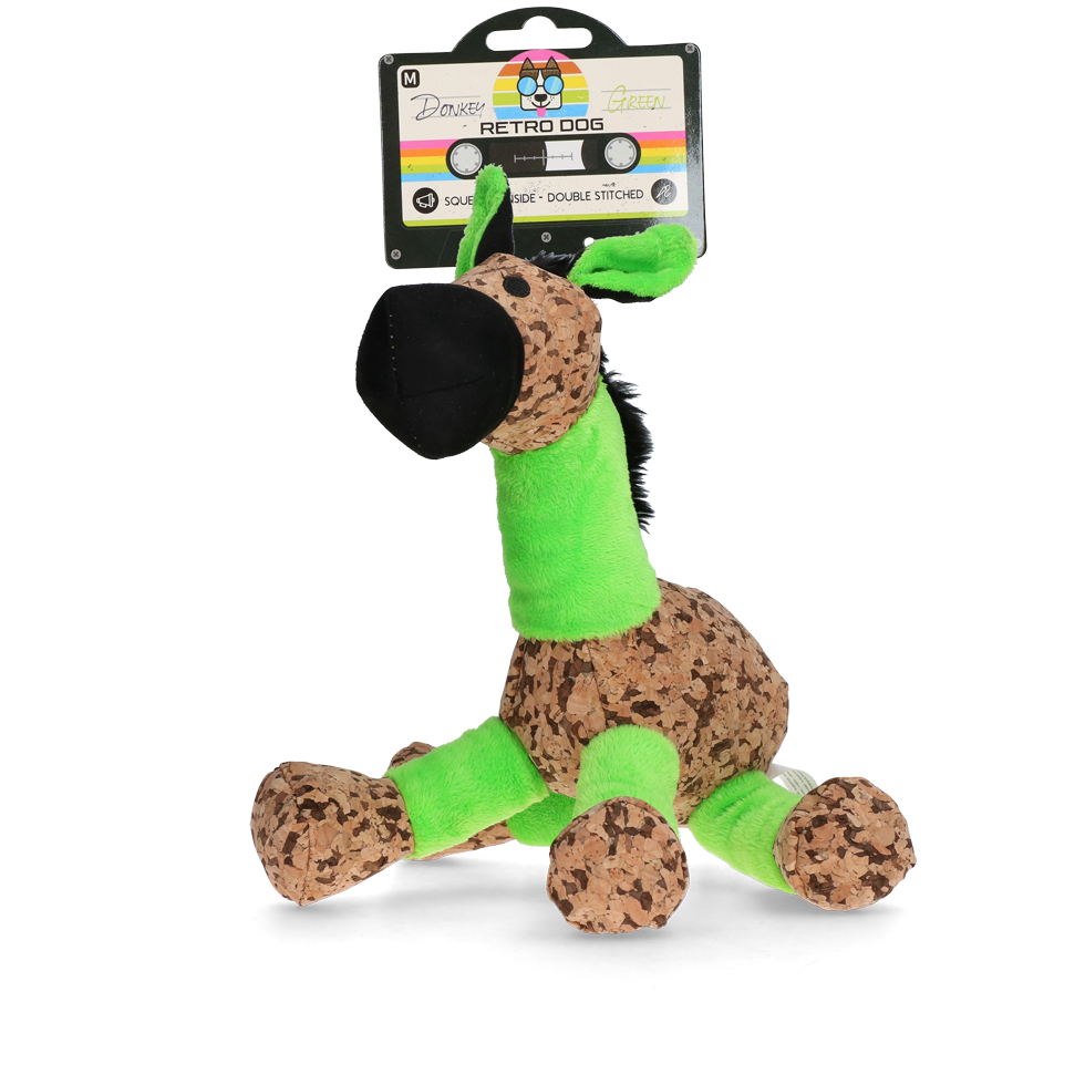 Retrodog Donkey Grün M – Nostalgisches Kuscheltier Mit Quietscher