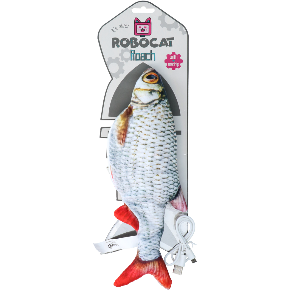 Robocat Fish Rotauge – Realistisches Bewegliches Spielzeug für Katzen
