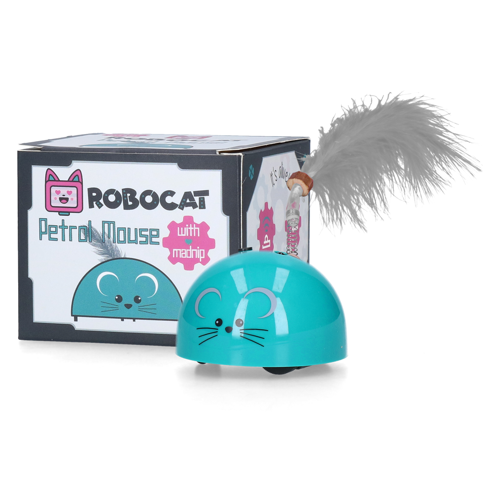 Robocat Maus Petrol – Interaktive Katzenunterhaltung mit Bewegungssensor