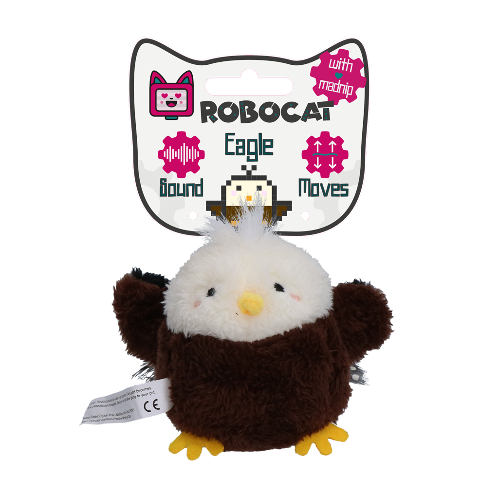 Robocat Adler – Interaktives Spielzeug Für Katzen mit Geräuschen und Bewegungen