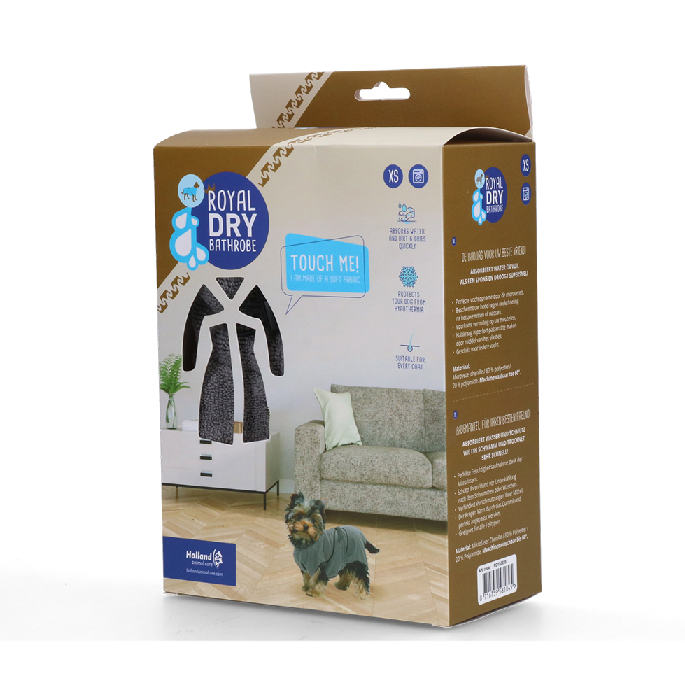 Royal Dry Bademantel Für Hunde XS – Super Saugfähiges Mikrofaser Material