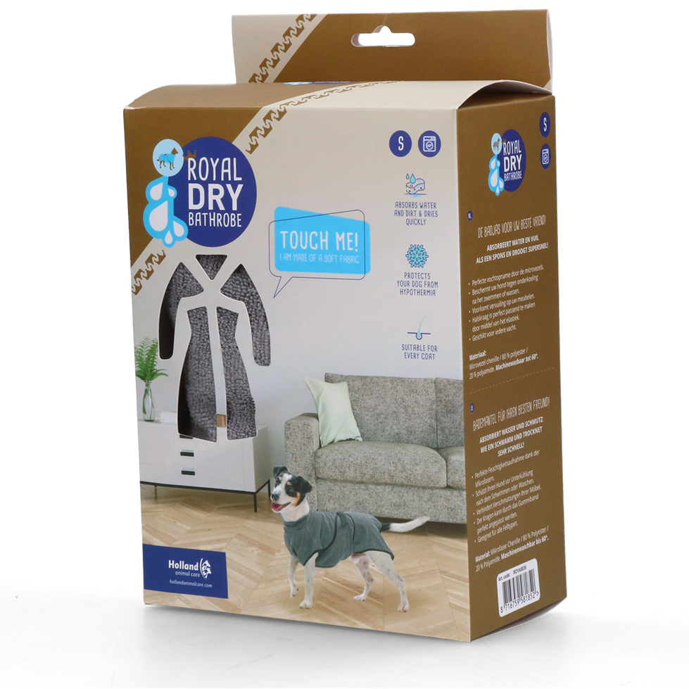 Royal Dry Bademantel Für Hunde S – Ultra Saugfähiges Mikrofaser Material