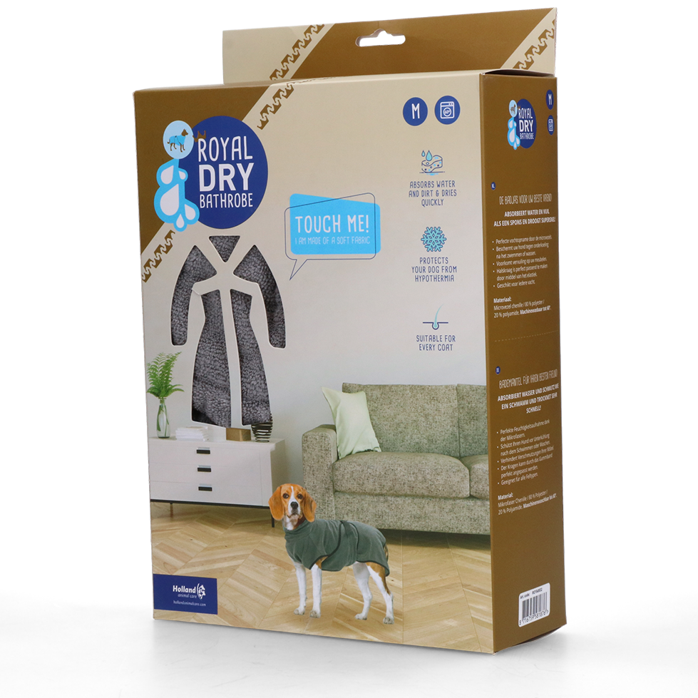Royal Dry Bademantel Für Hunde M – Super Saugfähiges Mikrofaser Material