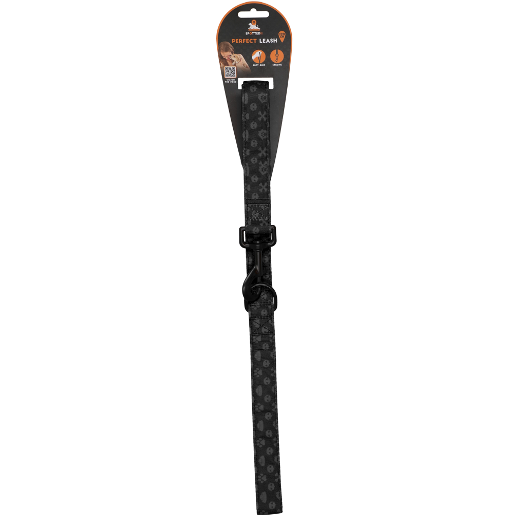 Spotted! Pro Perfect Leash 120 cm Dunkel Grau – Optimaler Komfort und Sicherheit für Hunde
