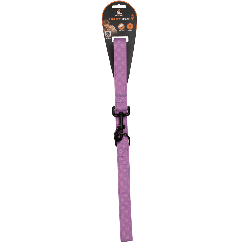 Spotted Pro Perfect Leash 120 cm Lila – Hochwertige Sicherheit und Komfort für Ihren Hund