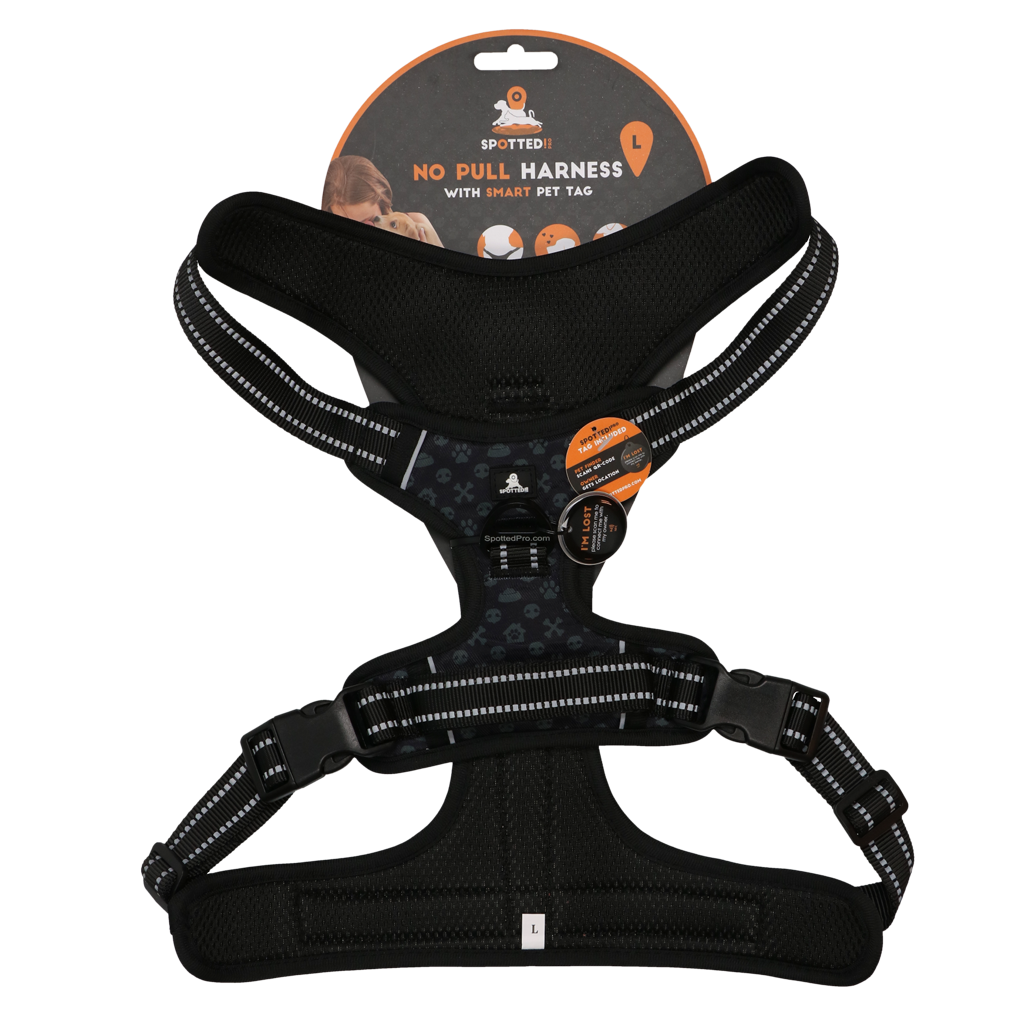 Spotted! Pro No Pull Harnes Dunkelgrau L – Optimaler Komfort Für Ihren Hund