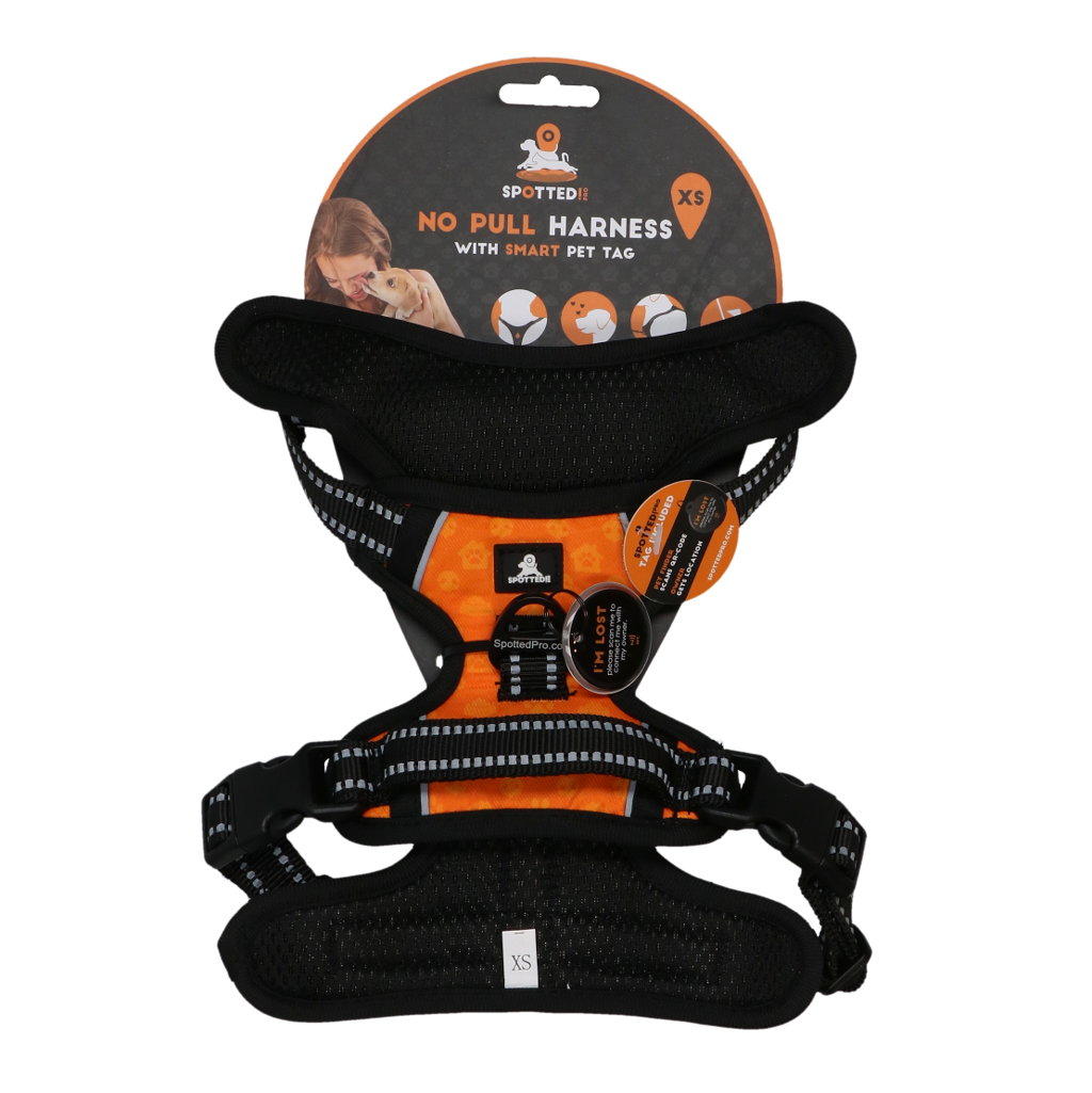 Spotted! Pro No Pull Harnes Orange XS – Optimaler Komfort für Hunde