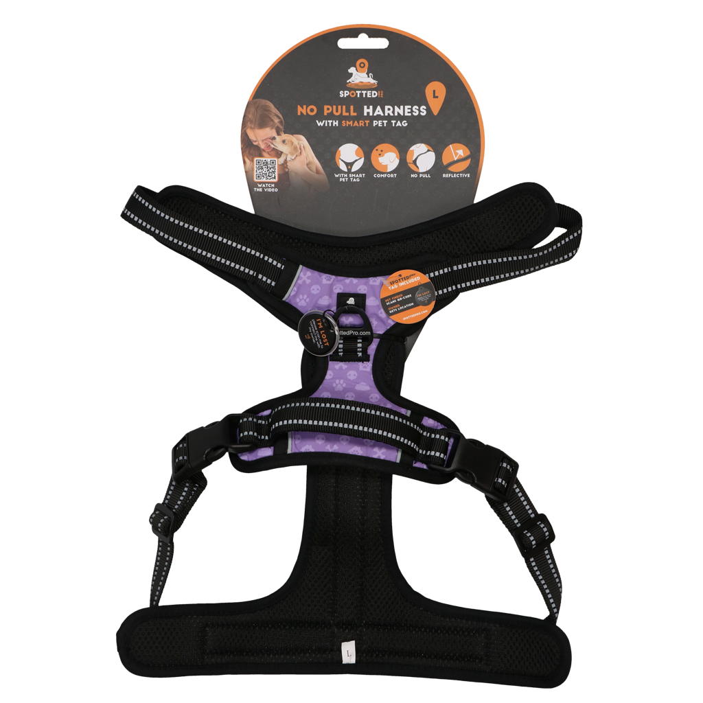 Spotted! Pro No Pull Harnass Lila L – Optimaler Komfort Mit Anti-Pull Design
