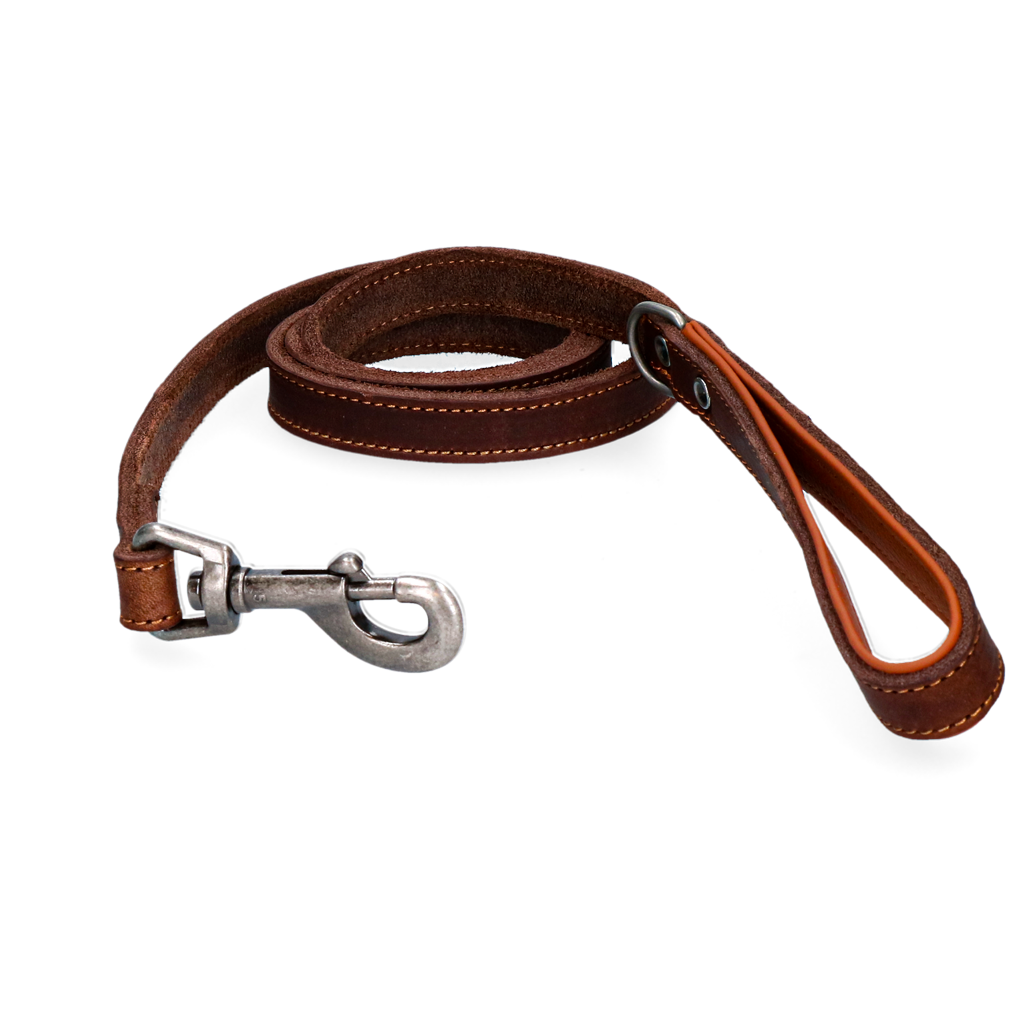 Spotted Pro Leder Hundeleine Braun – Hochwertiges Weiches Leder