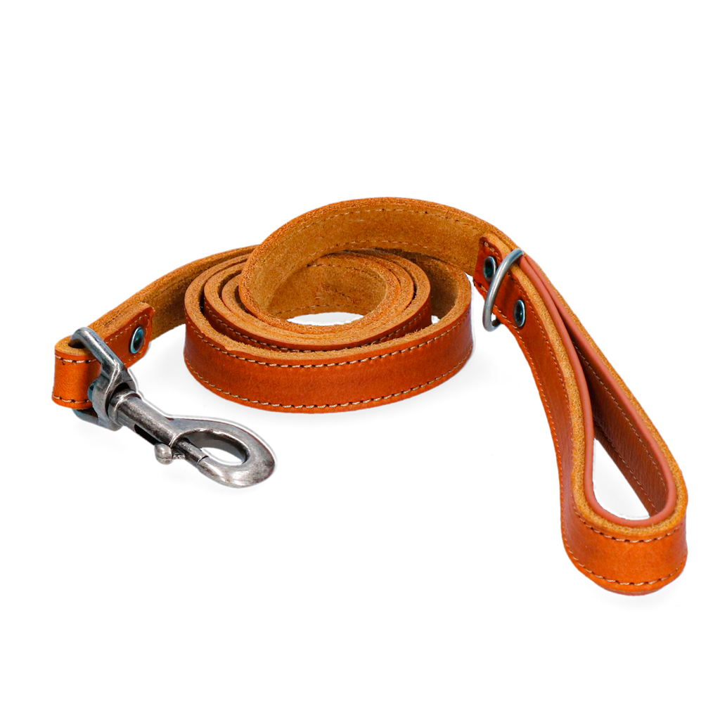 Spotted! Pro Leder Hundeleine Cognac – Hochwertiges Weiches Leder