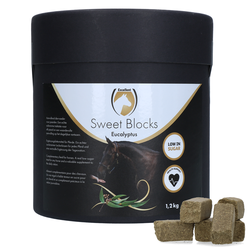 Excellent Horse Sweet Blocks Eukalyptus 1,2 kg – Zuckerarme Leckerbissen Für Pferde