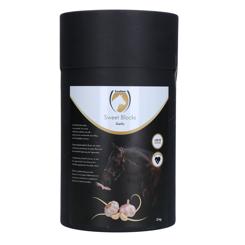 Excellent Horse Sweet Blocks Knoblauch 3 kg – Zuckerarmer Pferdeleckerbissen