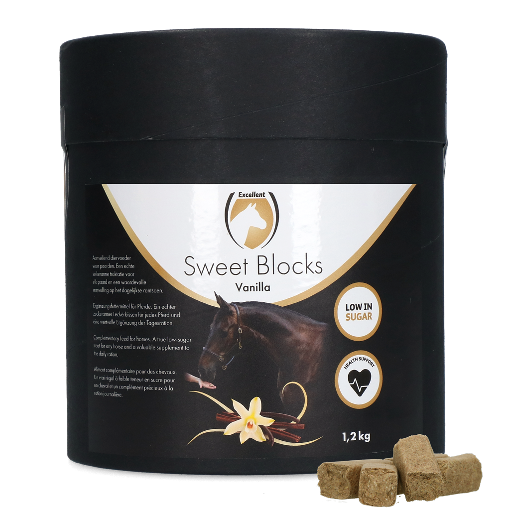 Excellent Horse Sweet Blocks Vanilla 1,2 kg – Zuckerarmer Pferdeleckerbissen