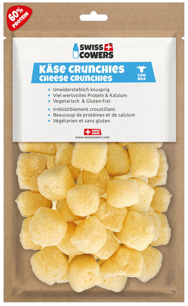 SwissCowers Käse Crunchies Original – Knusprige Käsesnacks Aus Schweizer Milch