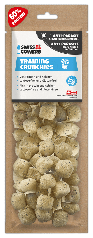 SwissCowers Käse Crunchies – Knusprige Training Belohnungen mit Schwarzkümmel