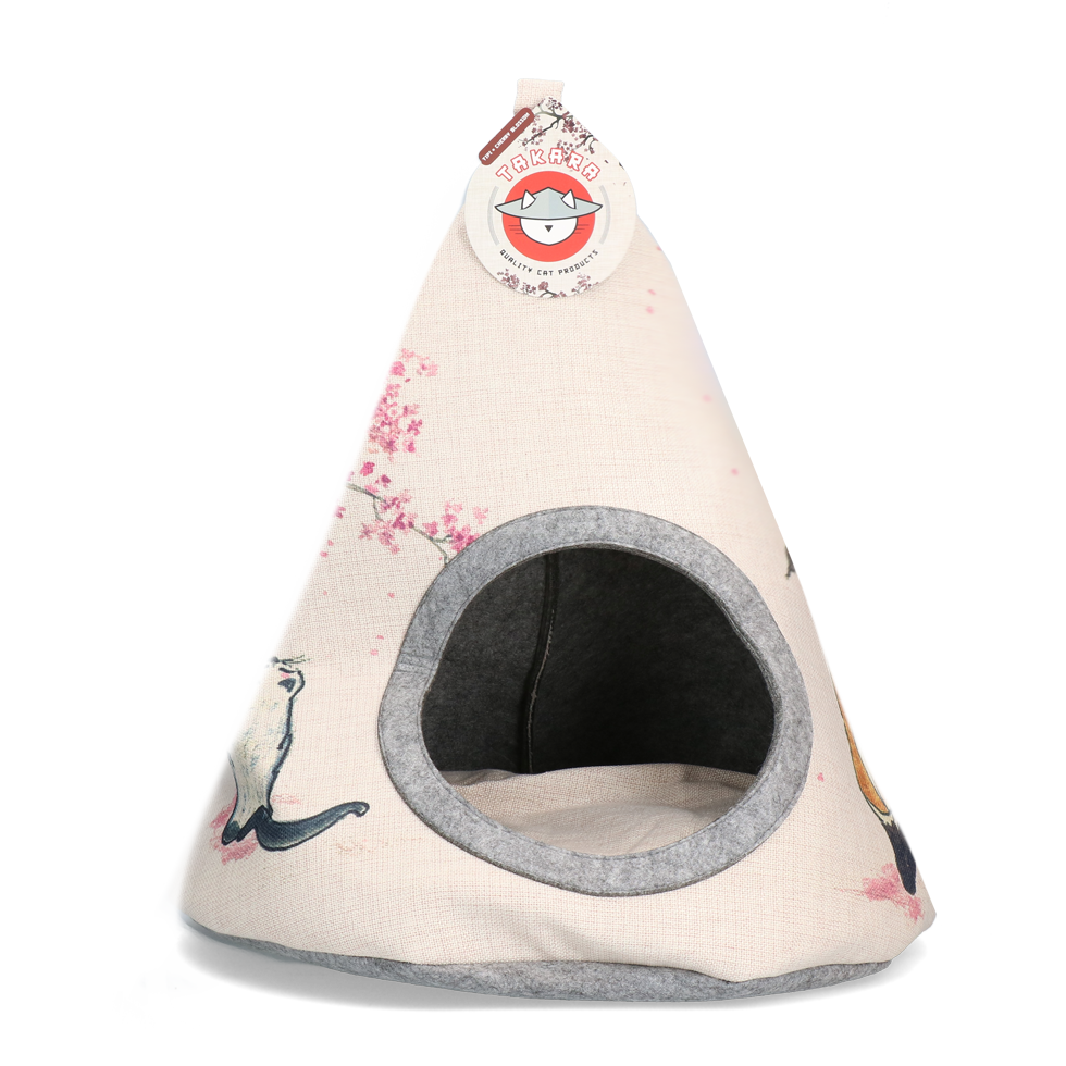 Takara Tipi Cherry Blossom – Stilvolles und Stabil Gemachtes Katzen-Tipi