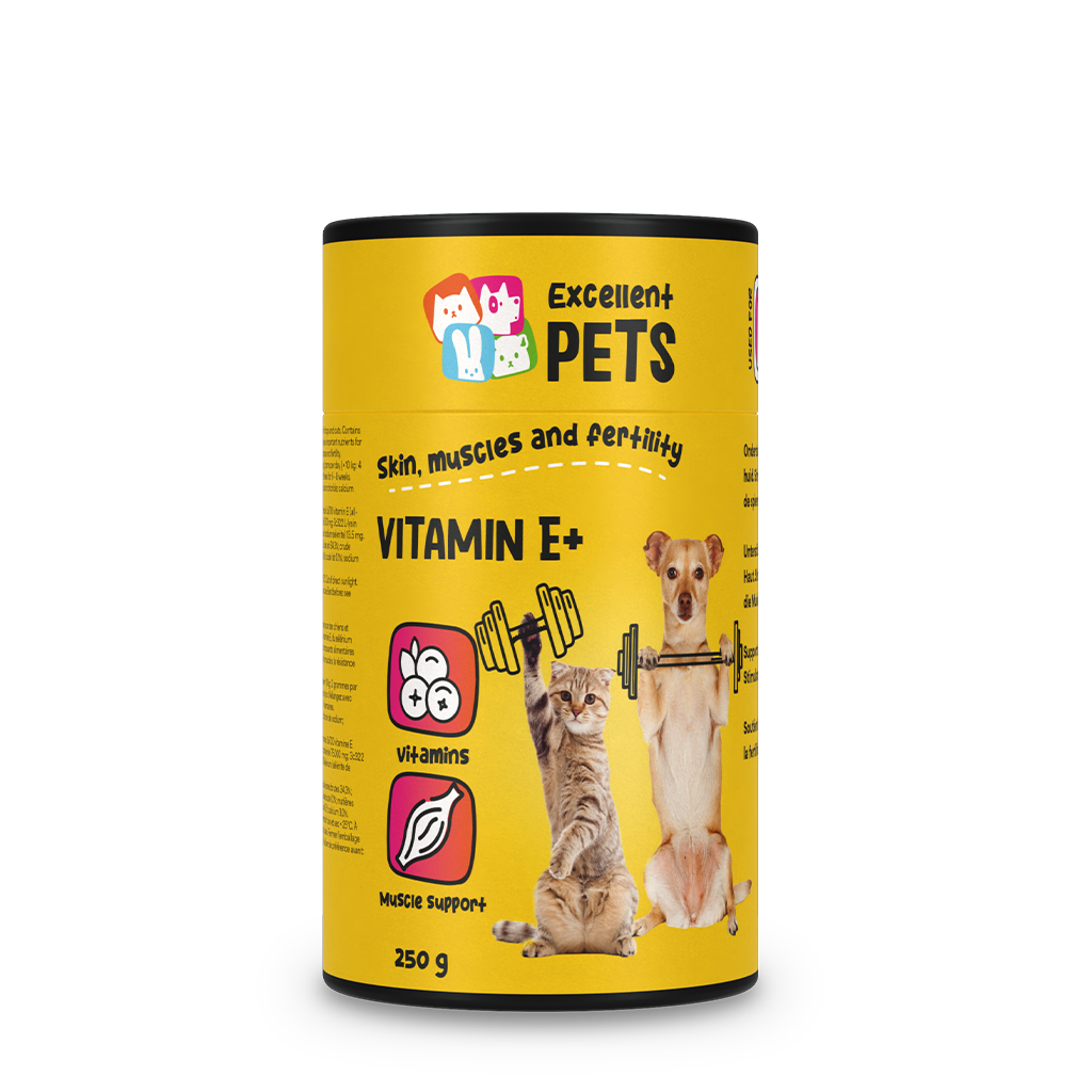Excellent Pets Vitamin E+ 250 g – Unterstützt Hautregeneration und Fruchtbarkeit