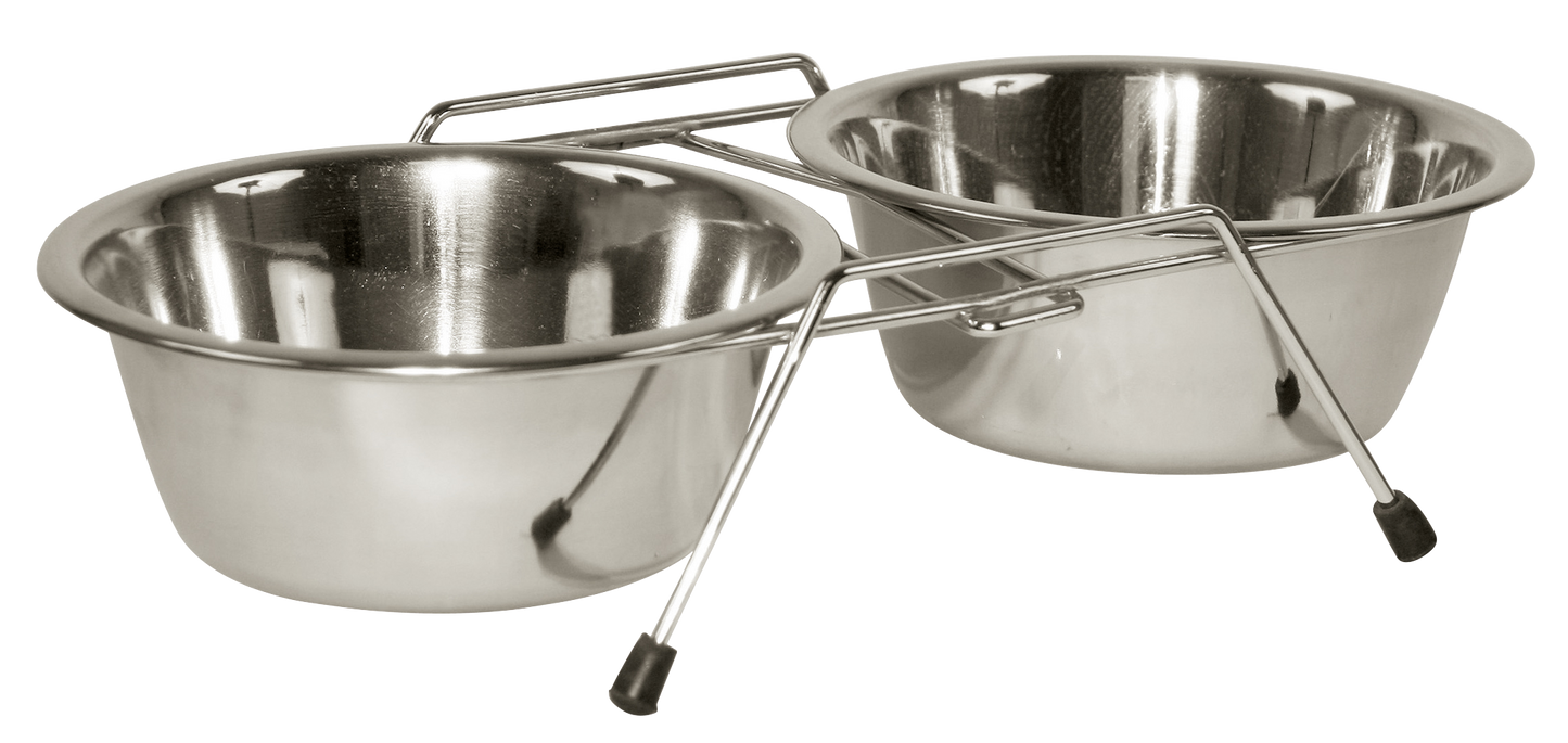 Edelstahl Twin Feeder 2 x 450 ml – Spülmaschinenfestes Design