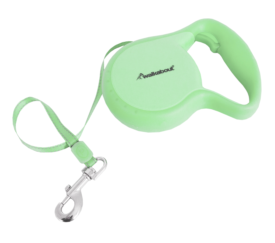 Walkabout Rückziehbare Leine Glow in the Dark L – Innovativer Softgrip Handgriff